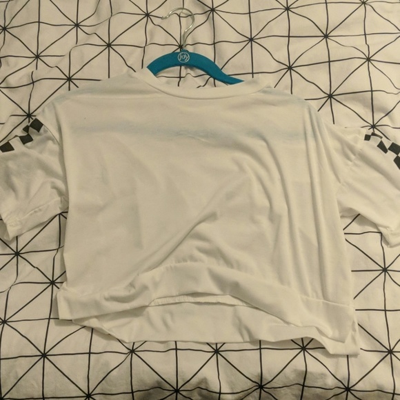 White shirt with checkered sleeves - Picture 1 of 1